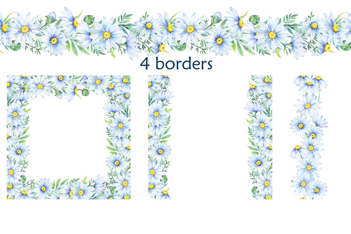 Delicate daisies, a Decorative Illustration by EshaStudio (Photo 7 of 9)