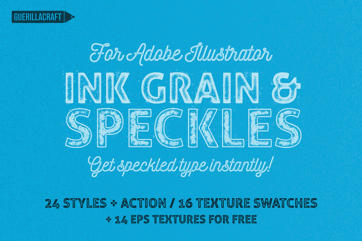 Ink Grain&Speckles for Illustrator, an Action Add-On by Guerillacraft (Photo 1 of 5)