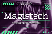 Magistech - Futuristic Font, a Slab Serif Font by Mokatype Studio (Thumbnail 1 of 10)