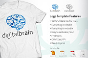 digital brain logo, a Branding & Logo Template by vectorlogos89 (Thumbnail 2 of 2)