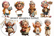 Quirky Grandma Clipart, an Illustration by OK Design (Thumbnail 3 of 6)
