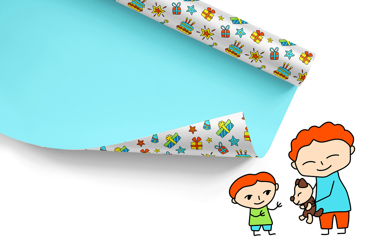 Summer Doodle Kids Clipart + Pattern, a Decorative Illustration by RabbitAndPencil (Photo 5 of 6)
