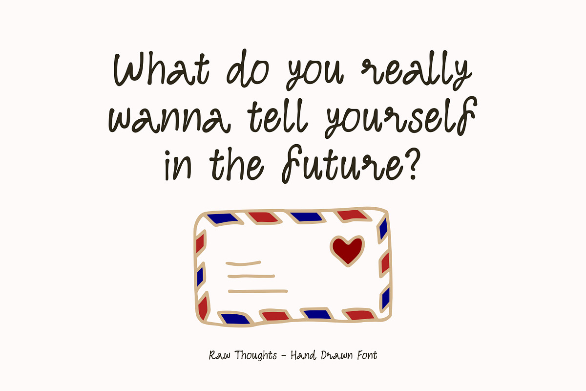 Raw Thoughts - Handwritten Font, a Handwritten Font by Artflorara (Photo 3 of 11)