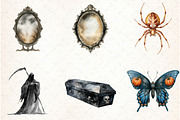 Vintage Gothic Halloween Elements, a Graphic by Libby Wishes (Thumbnail 3 of 5)