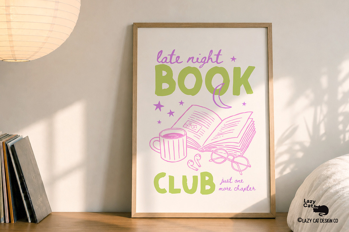 Bookish Summer Vibes, an Object Graphic by Lazy Cat (Photo 3 of 7)