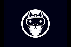 minimalist cat vr logo