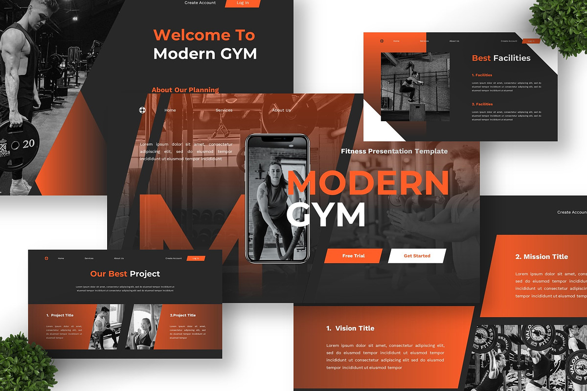 Modern GYM - Fitness Keynote preview 5