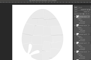 Easter Egg Shape Photo Collage