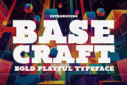 Base Craft - Bold & Playful Typeface, a Slab Serif Font by HipFonts (Thumbnail 1 of 9)
