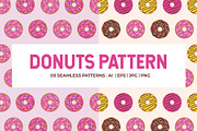 Donuts Seamless Patterns, a Pattern Graphic by Abstracto-Create (Thumbnail 1 of 7)