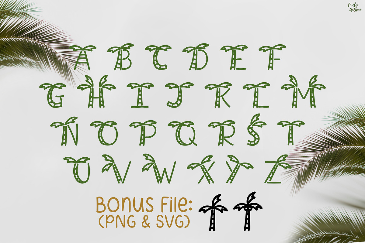 Palm Tree | Display Handwriting Font, a Handwritten Font by LivelyAutumn11.11 (Photo 2 of 5)