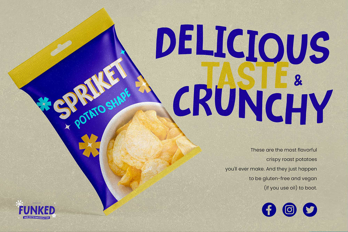 Funked - Hand Crafted Sans Display, a Sans Serif Font by Gassstype (Photo 2 of 8)