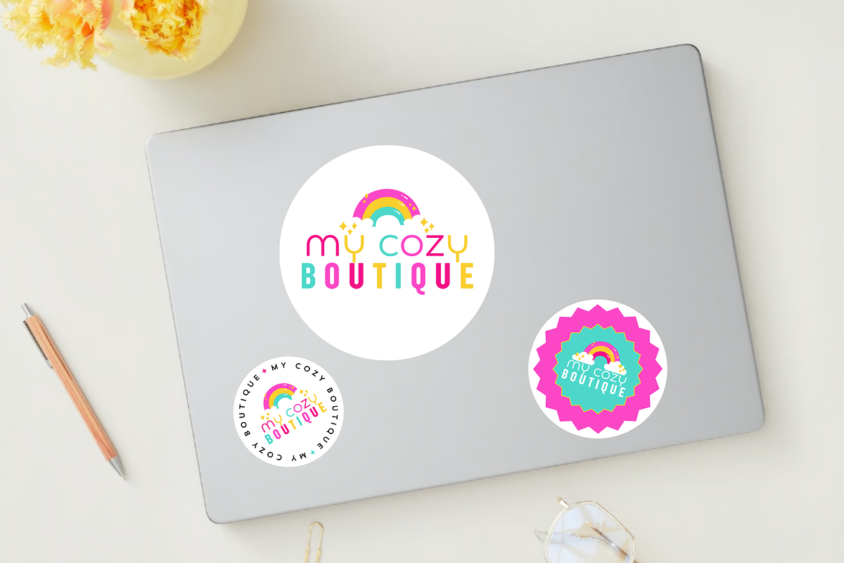 Colorful Boutique Logo - 3 Versions, a Branding & Logo Template by SunshineStudioBoutique (Photo 5 of 10)