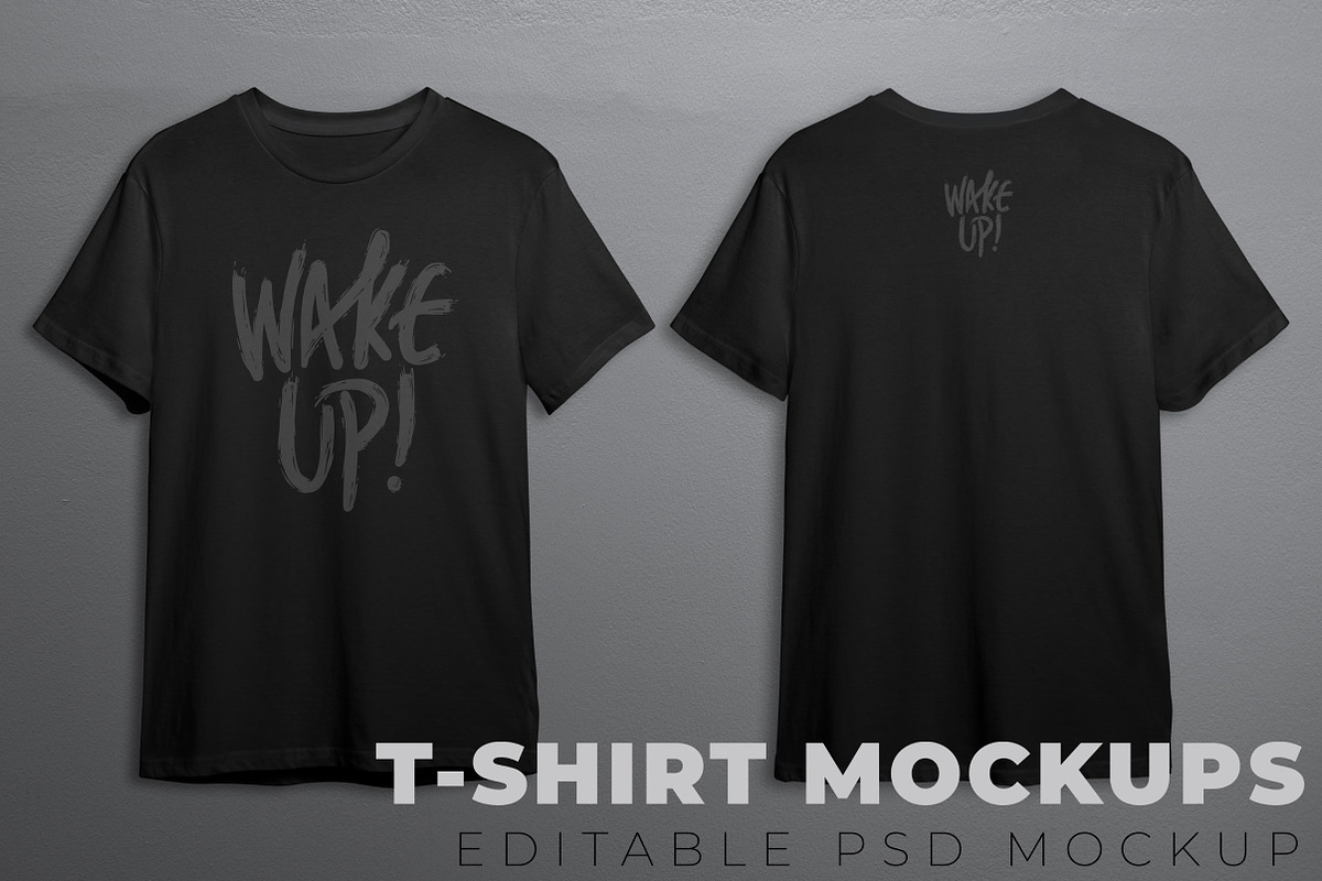 T-shirts mockup psd in black, a Shirt Mockup by JackArt