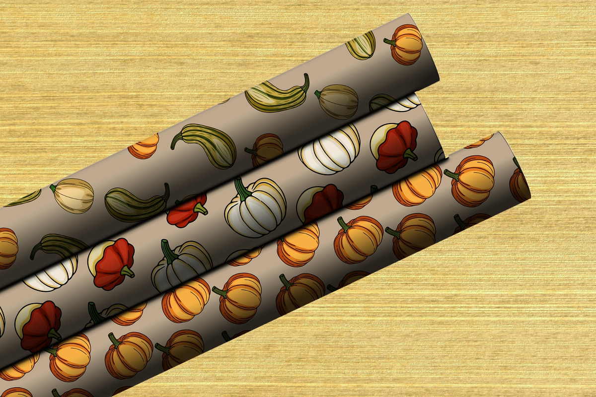 Autumn Harvest: Pumpkin & Squash, a Pattern Graphic by Elatedowl (Photo 8 of 13)