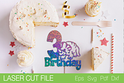 1, 2, 3, 4, 5 Birthday Laser cut SVG, a Templates & Theme by Lerina Art (Thumbnail 3 of 3)