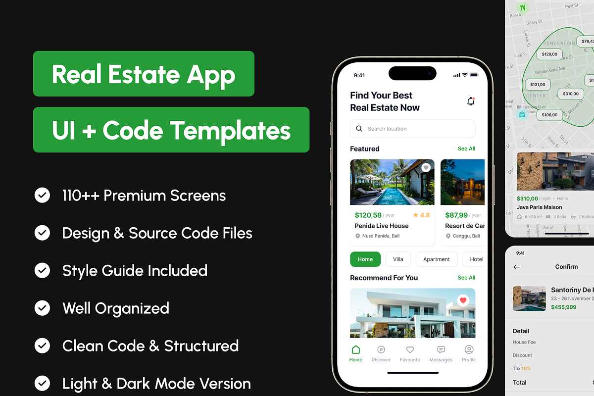 Real Estate UI Kit + Code Templates, an UI Kit Template by Moni Studio (Photo 1 of 4)