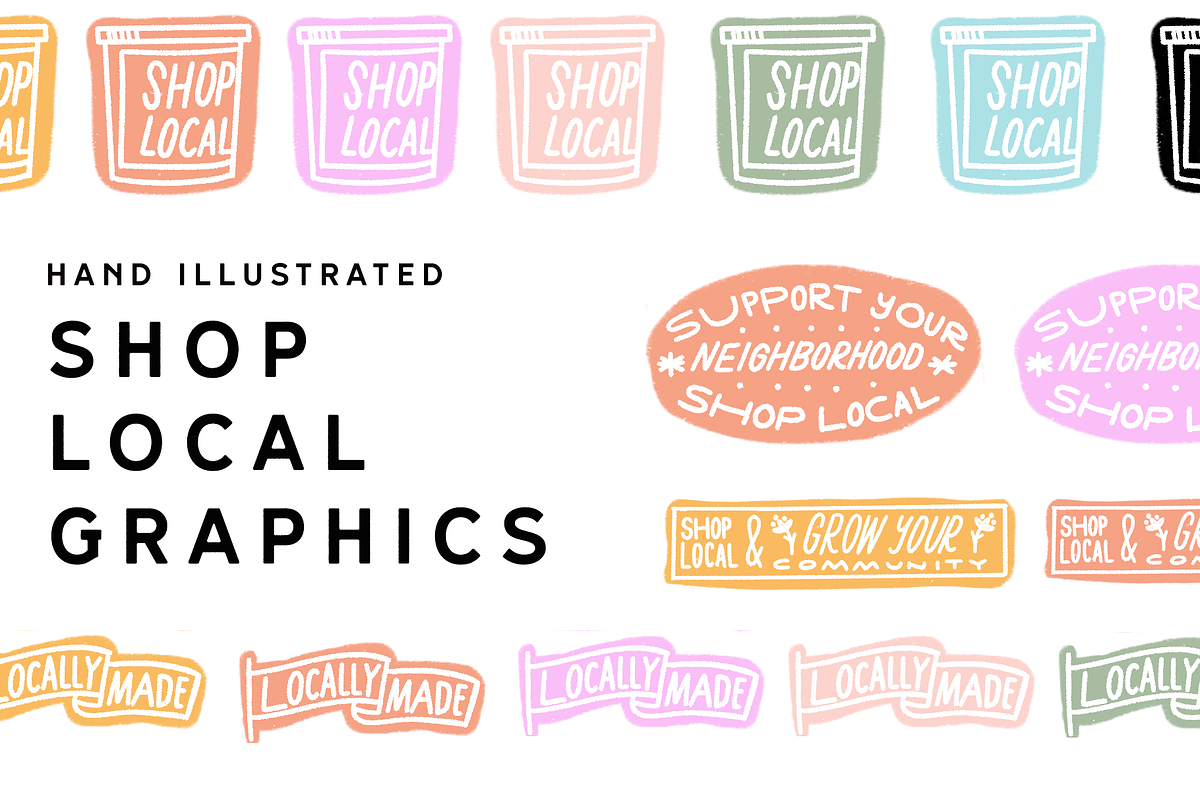Shop Local Hand Illustrated Graphics, an Illustration by Mere Hunter (Photo 1 of 8)