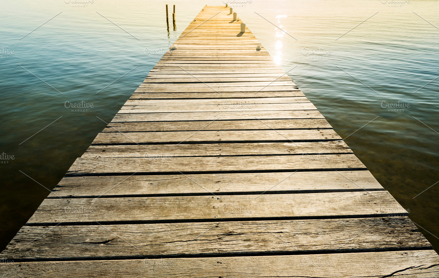 Wooden Jetty Background, a Nature Photo by THP Creative