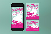 Pink Quirky Easter Egg Flyer Set, a Flyer Template by graphicook (Thumbnail 3 of 3)