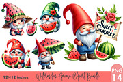 Watermelon Gnome Clipart Bundle., a Graphic by CitraGraphics (Thumbnail 1 of 3)