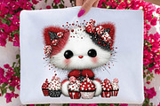 Whimsical Christmas Cat Clipart Bund, an Animal Illustration by SVGArt (Thumbnail 4 of 9)