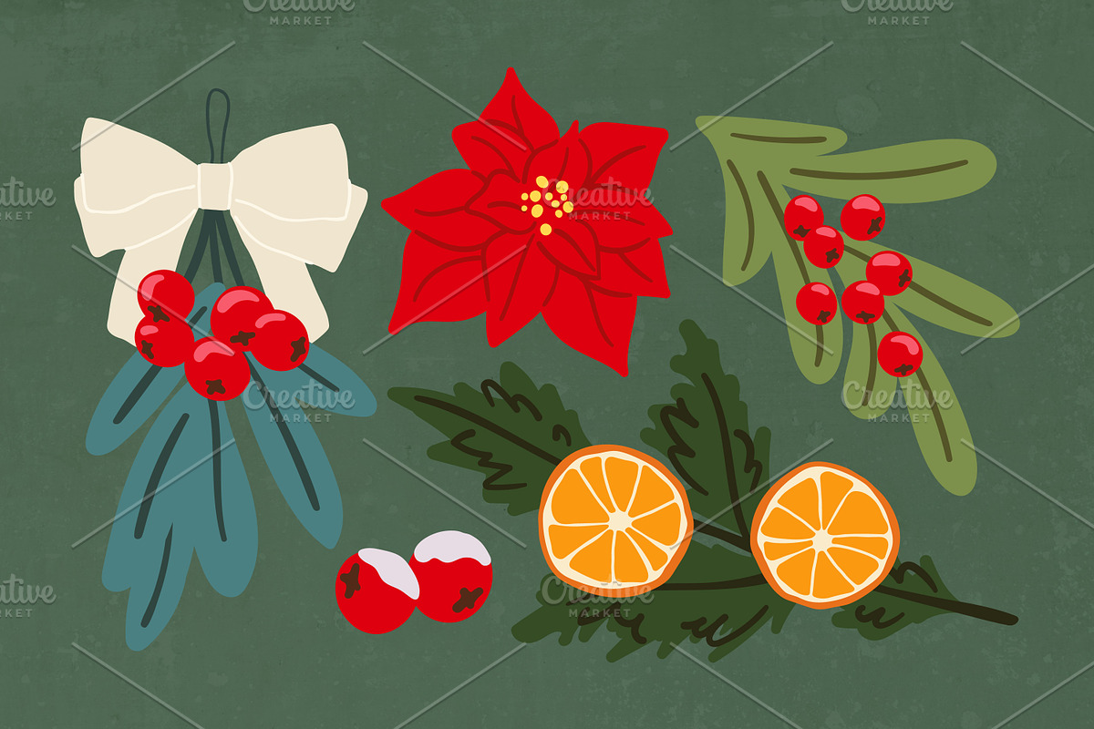 25 Winter Botanicals Cliparts, a Seasonal Illustration by Panna Limon Store (Photo 4 of 6)