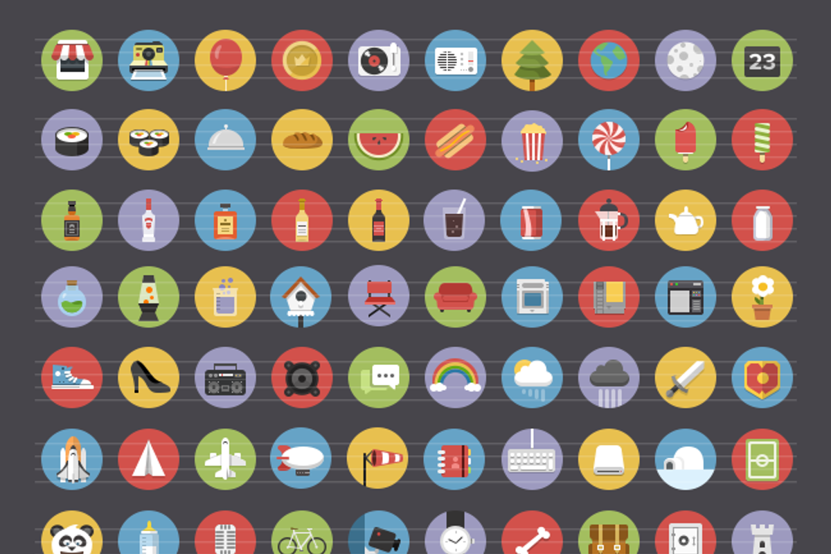 Flatties Vol 3 - Flat style icon set, an Icon by Ui Store (Photo 2 of 4)