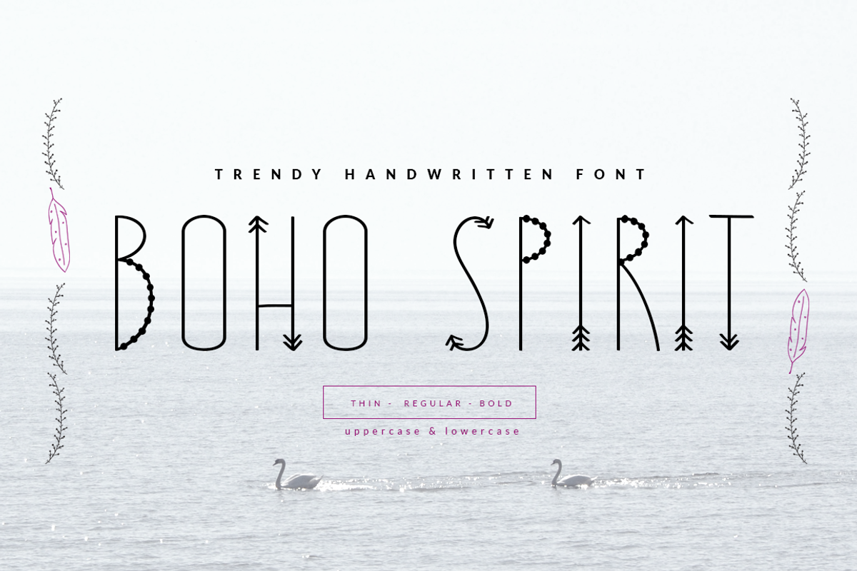 BOHO SPIRIT handwritten font+BONUS