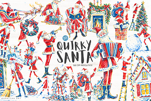 Quirky Santa PNG