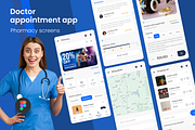 Medical app ui kit + design system, a Websites & App Template by anchor_point_heshan (Thumbnail 7 of 7)