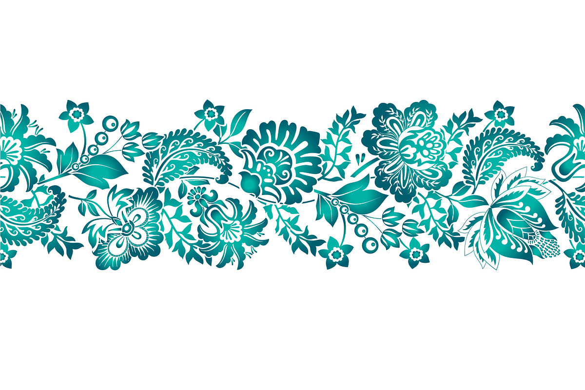 Indian Floral border, an Object Graphic by Sunny_Lion