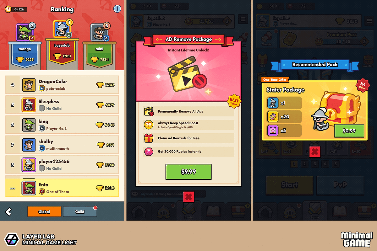 GUI Pro - Minimal Game Light, an UI Kit Template by LAYERLAB (Photo 41 of 51)