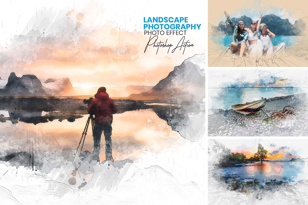 Landscape Photography Watercolor, an Action Add-On by MRI STUDIO (Photo 1 of 10)