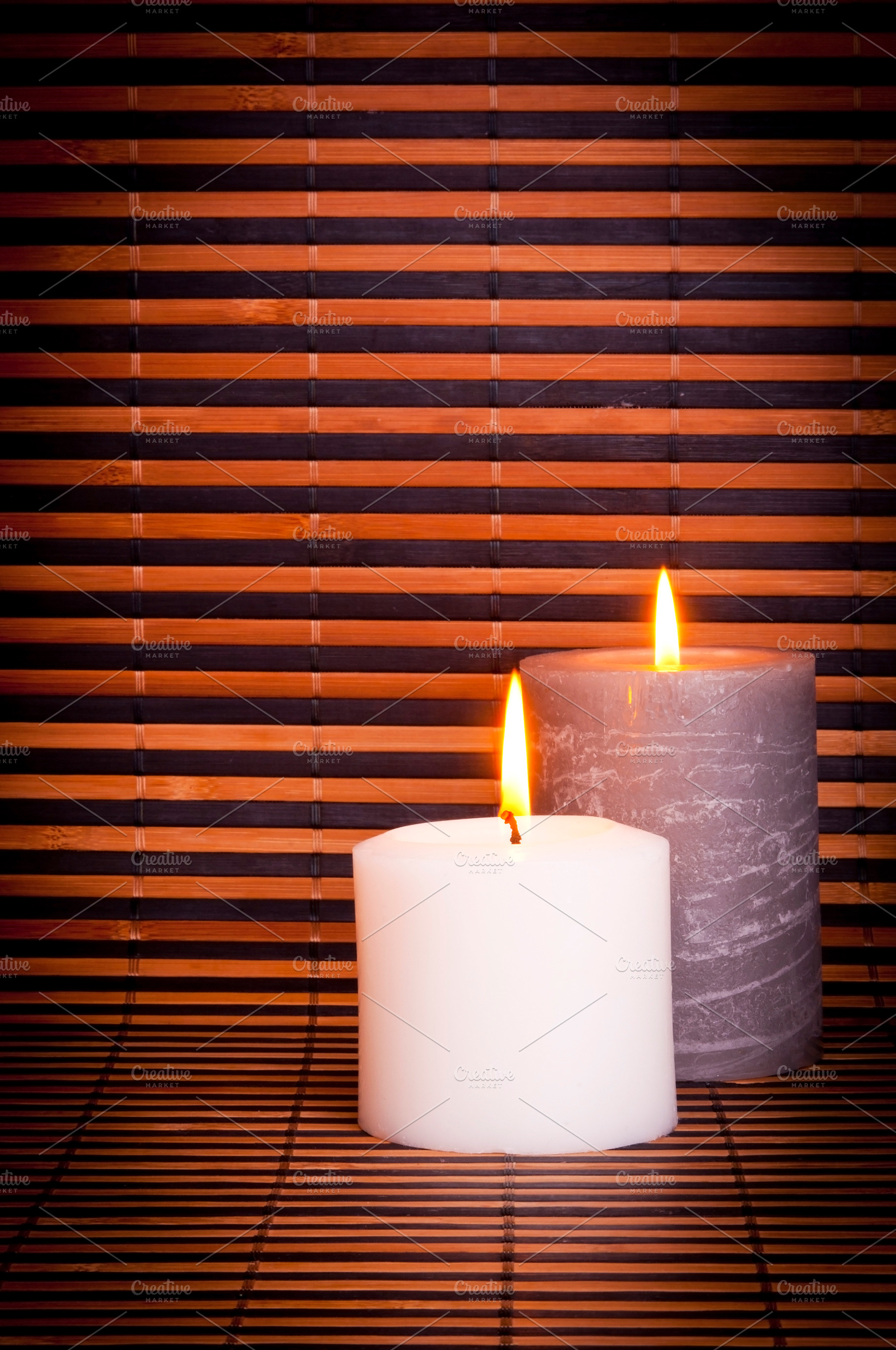 Candles and Bamboo, a Background Photo by THP Creative