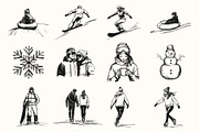 Winter Mountain Ski Resort Set, an Object Graphic by NatalieArtShop (Thumbnail 3 of 12)