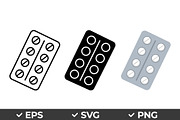 Blister Pack Vector Icons, an Object Graphic by Artonix (Thumbnail 1 of 3)