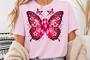 Breast Cancer Awareness Butterfly, a Seasonal Illustration by Rose Art (Thumbnail 3 of 4)