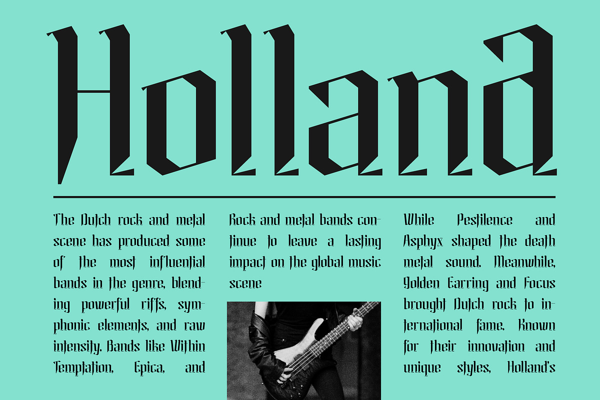 Helosa Modern Blackletter Font, a Blackletter Font by timelesstype.co (Photo 6 of 20)