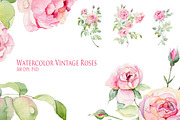 Watercolor Roses, a Decorative Illustration by WatercolorArt