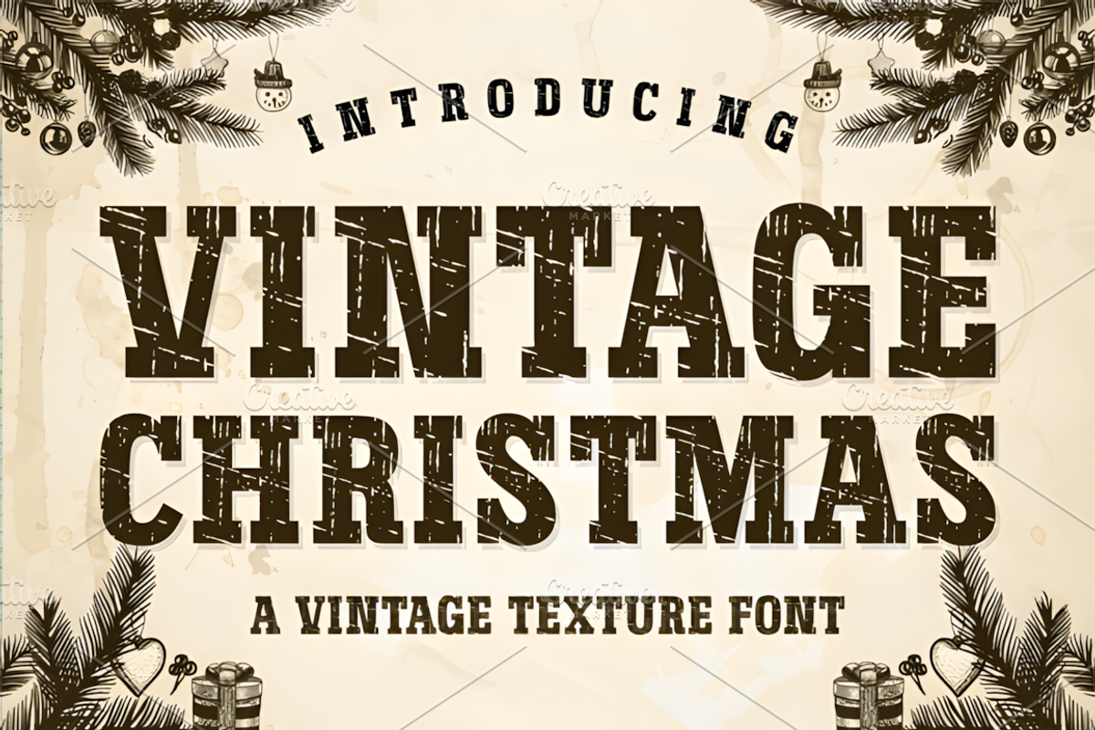 Vintage Christmas Font, a Script Font by Coco Bloom (Photo 1 of 6)