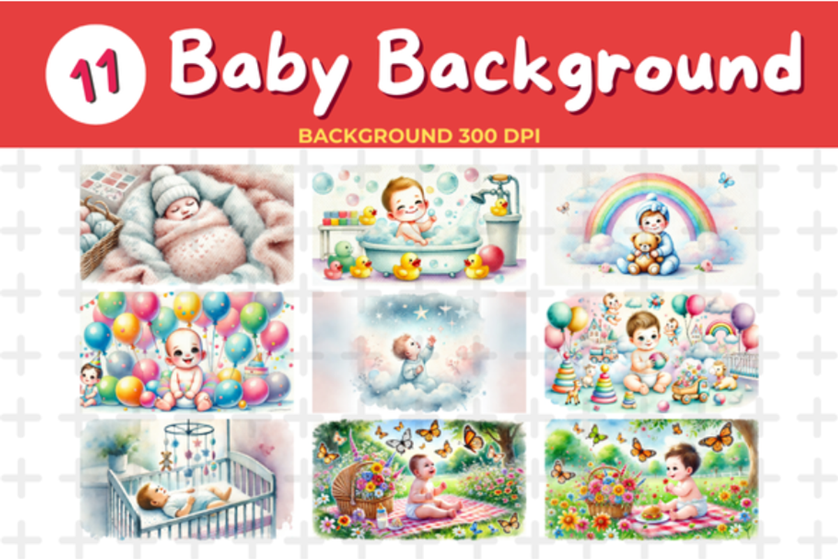 Watercolor Baby Background Baby Show, a Background Graphic by John_Walker (Photo 1 of 4)