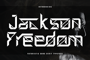 Jackson Freedom - Futuristic Font, a Sans Serif Font by 177Studio (Thumbnail 1 of 8)