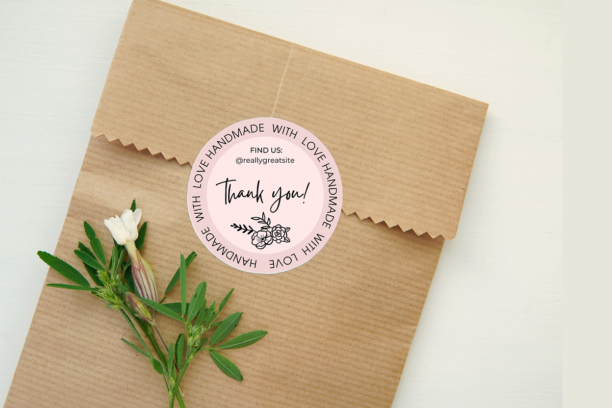 ThankYou Stickers_SmallBusiness, a Stationery Template by KreyaParekh (Photo 4 of 6)