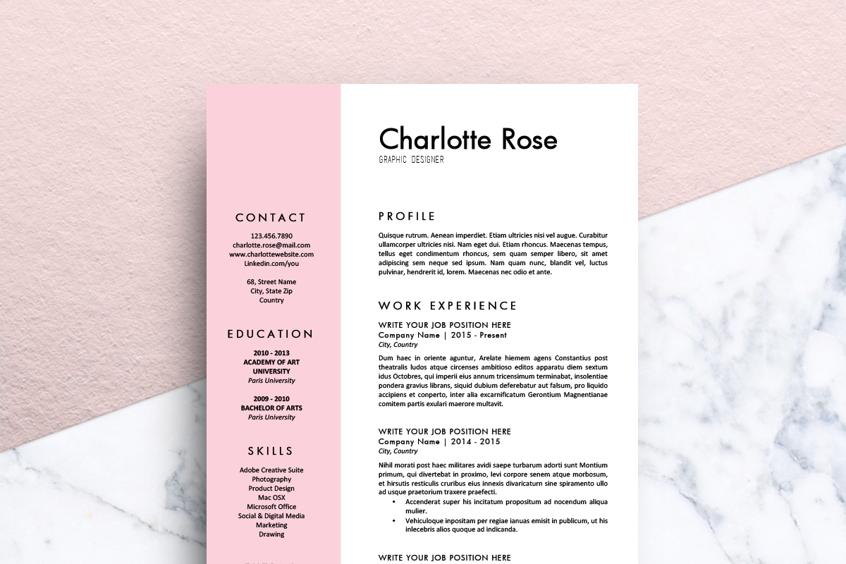 Resume / CV (MS Word) | Charlotte, a Resume Template by Priiiiiiiiiiiiiint ! (Photo 1 of 3)