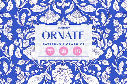 Orient Ornament Floral Pattern, a Pattern Graphic by likorbut