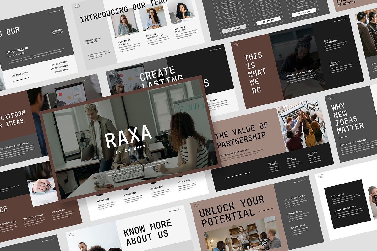 Raxa : Business Pitch Google Slides, a Presentation Template by Punkl Camp (Photo 1 of 16)