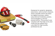 Firefighter Equipment Cutouts, an Education Illustration by StockVerse Creative (Thumbnail 2 of 3)