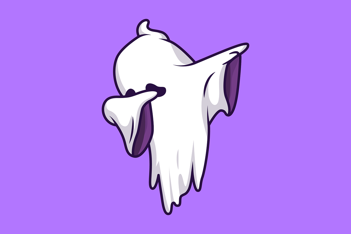 Cute Ghost Dabbing Cartoon, a Person Illustration by Catalyst Labs