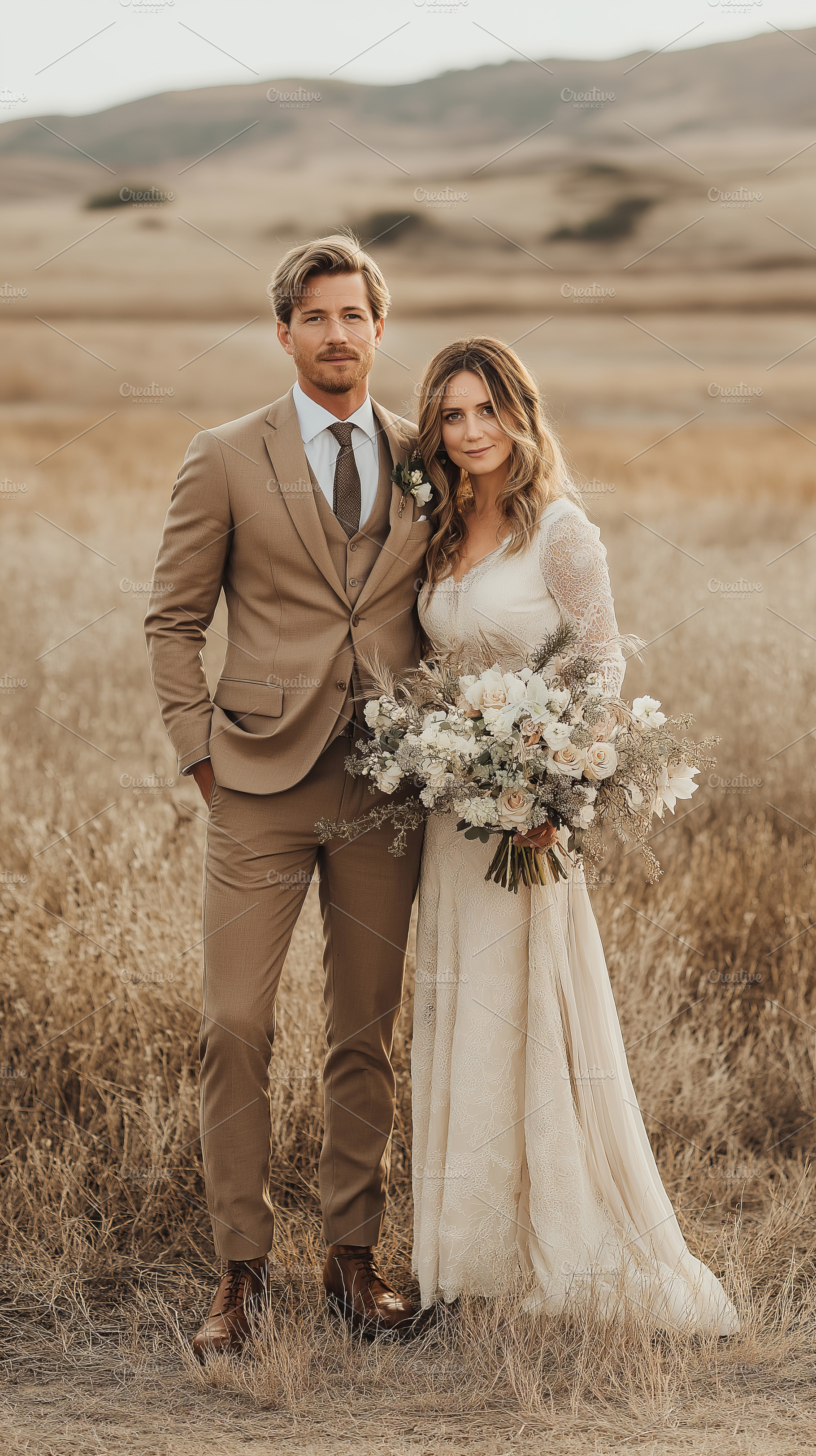 Elegant Outdoor Brown Wedding, a Person Photo by Ocean Digital Art